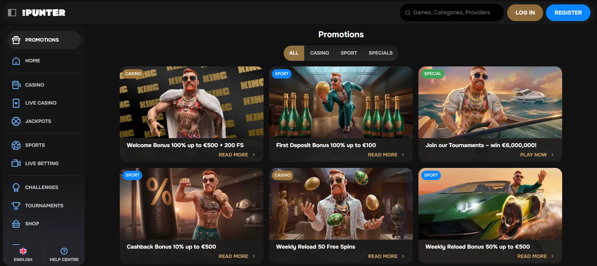 Mr Punter Casino Games